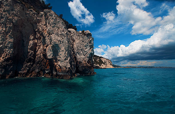 Blue caves on Zakynthos island, Greece