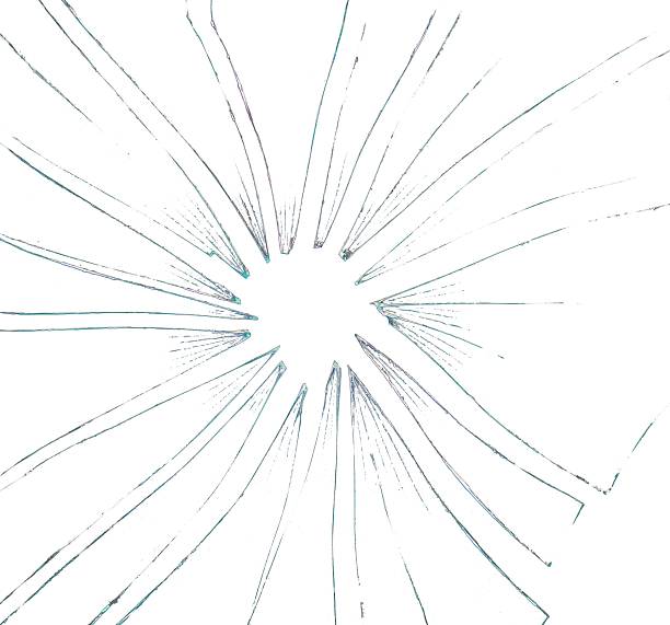 istock Transparent PNG Background. Shattered Glass Pattern with Radiating Sharp Pieces 2215516637