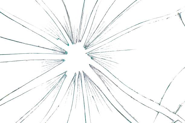 istock Transparent PNG Background. Shattered Glass Pattern with Radiating Sharp Pieces 2215517300