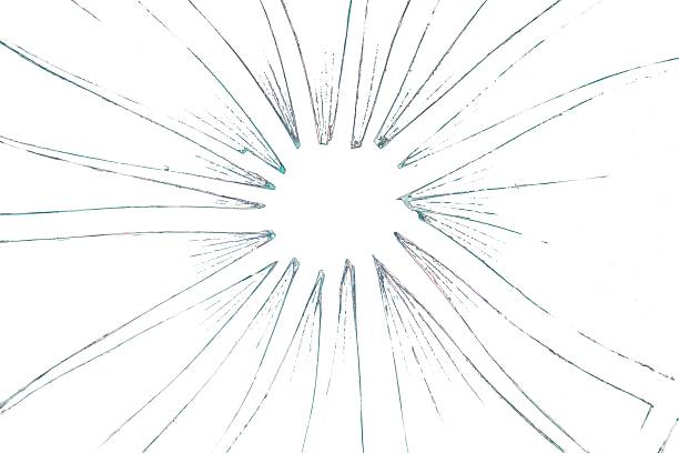 istock Transparent PNG Background. Shattered Glass Pattern with Radiating Sharp Pieces 2215517356