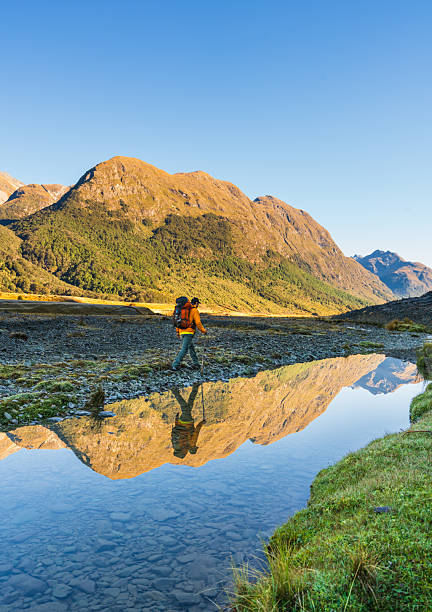 istock Backpacker's delightful hike, New Zealand. 2215521249