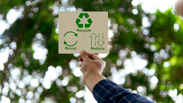 istock Recycle icon, Sustainable Development Concept. Man present glowing recycling, surrounded by various sustainability symbol, representing concepts of eco-friendly practices and sustainable development. 2215522766