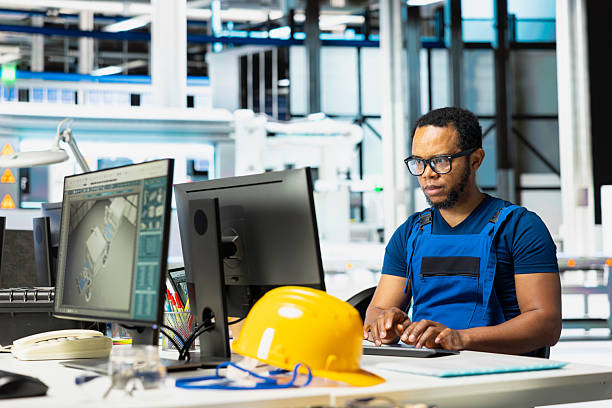 istock African american technician analyzing energy consumption software in solar factory 2215528508