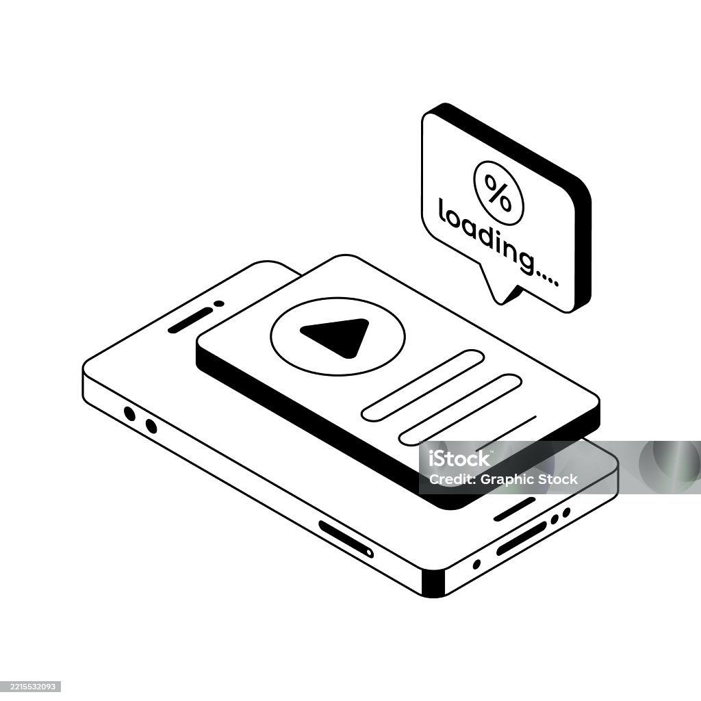 Video Loading Stock Illustration - Download Image Now - Advertisement ...