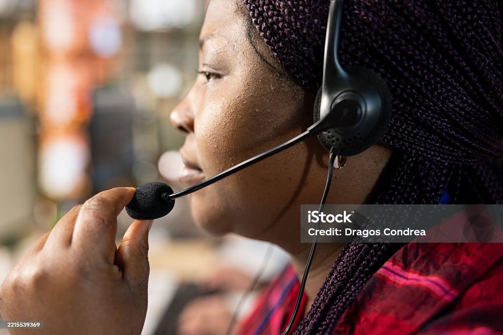 Call Center Inquiries Examples Call Center Agent Using Headset Mic To Answer Technical Inquiries Close ...