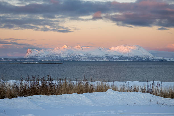istock Sunrise in landscape with snow, Harstad, Norway 2215549574
