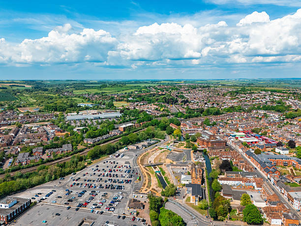 istock High Angle Aerial Salisbury, Wiltshire, UK 2215554391