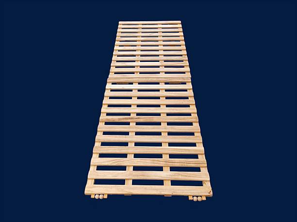 istock Slatted wood is used to hold multipurpose items. 2215557346