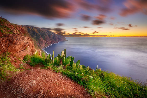 Beautiful sunset on Madeira island