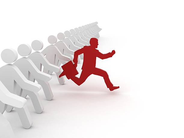 Competition leadership different stand out of the crowd people win