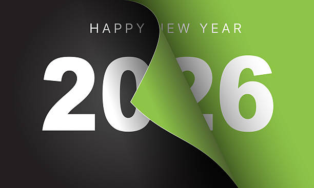 istock 2026 Happy New Year Background Design. Greeting Card, Banner, Poster. Vector Illustration. 2215576761