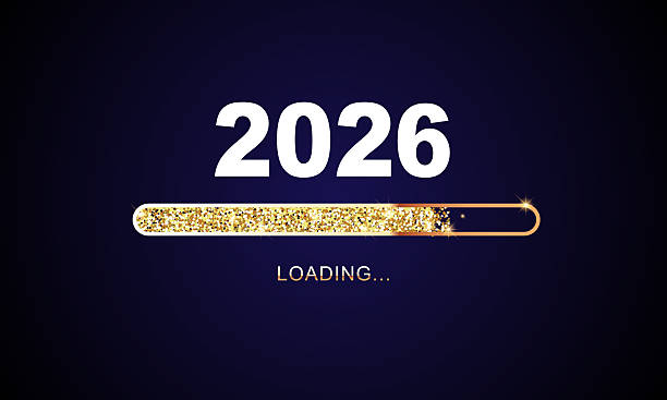 istock 2026 Happy New Year Background Design. Greeting Card, Banner, Poster. Vector Illustration. 2215576905