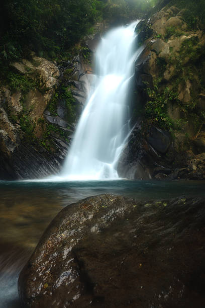 istock Serene Waterfall CIdurian, Kiarasari Bogor Cascading Over Rocks in a Lush Forest Setting 2215583587