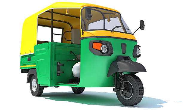 istock Auto Rickshaw Bajaj TukTuk 3D rendering on white background 2215595752