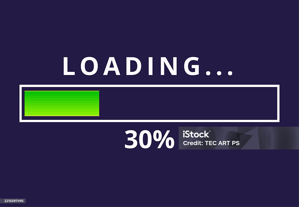30 Loading Loading Bar 30 Loaded Stock Illustration - Download Image Now - Circle ...