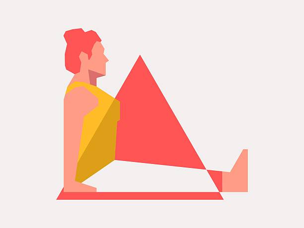 istock Young woman practicing yoga, exercising, wearing sportswear Vector illustration isolated background 2215601044