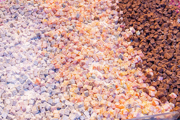 Various types of sweets at an Istanbul bazaar, Istanbul Grand Bazaar, Turkey. Food