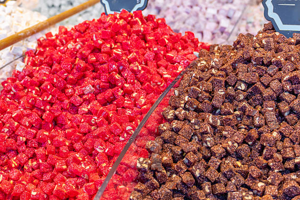 Various types of sweets at an Istanbul bazaar, Istanbul Grand Bazaar, Turkey. Food