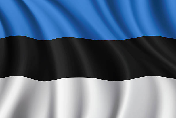 istock Flag of Estonia. Vector Waving Flag Background. High detailed Realistic Illustration 2215616856