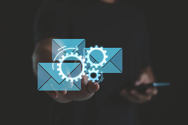 Email marketing, email automation, marketing automation concept. Using ai data to drive marketing automation. Develop an insight customer data strengthen customer engagement, retention, loyalty.