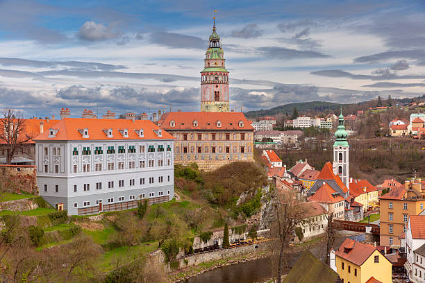 istock Historic buildings in Cesky Krumlov, Czech Republic 2215630833