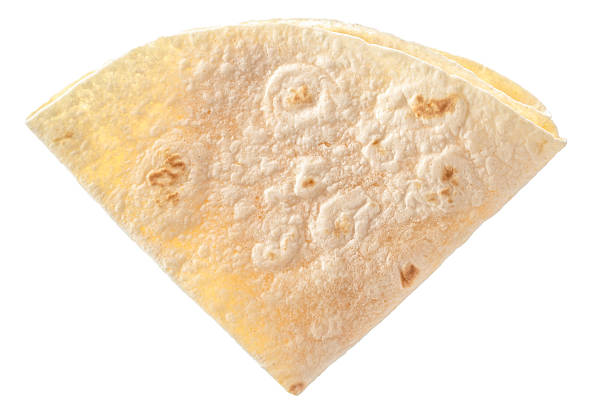 istock Pita tortilla lavash bread rolled into four, isolated on white background 2215636242
