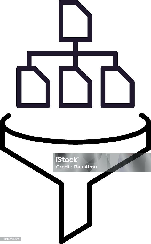Computer Symbol Funnel Symbol Of Funnel For Graphics Concept Apps Stock Illustration ...