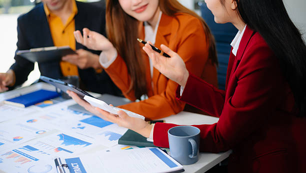 istock Young business creative team are brainstorming planning discussing while sitting in creative business discussing work 2215656568