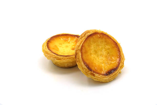 istock Egg tart the delicious crispy bakery on  white background 2215658165