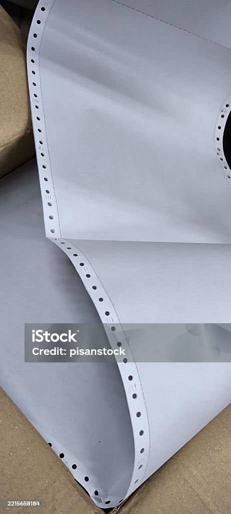 Paper Matrix Month Continuous Paper For Dot Matrix Printers Copy Printing Stock Photo ...