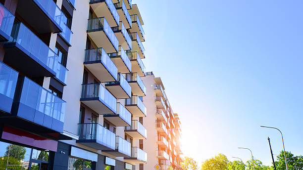 istock Modern new residential apartment house building complex. 2215663329