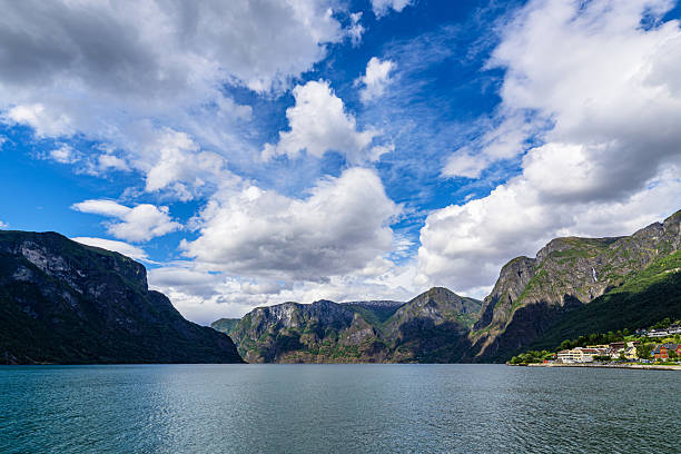 istock View over the Aurlandsfjord with mountains in Norway 2215678202