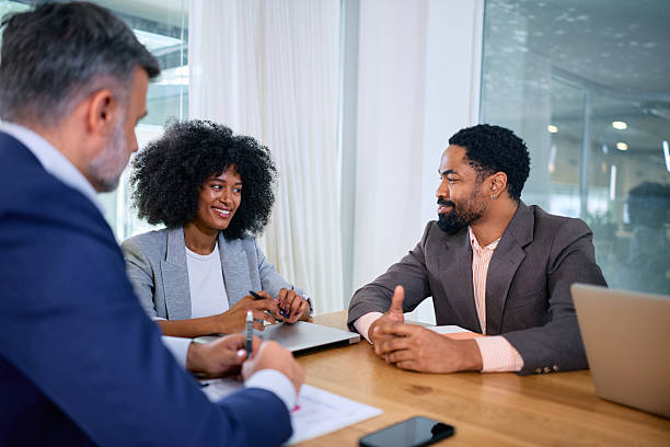istock Business team discussing during a meeting in a modern office 2215688142