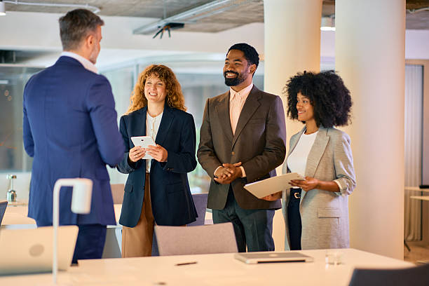 istock Business team discussing a project in a modern office 2215688340