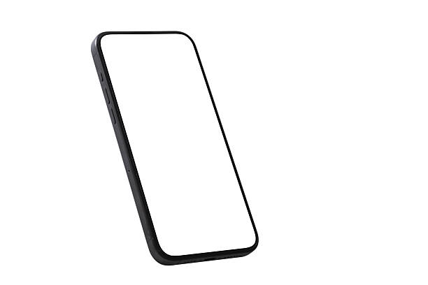 istock Mockup smart phone isolated Transparent  screen and Clipping Path for Infographic Business web site design app 2215694186