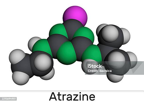 Atrazin Atrazine Molecule Triazine Herbicide Used In Agriculture For Weed ...