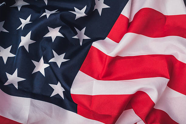 istock Red, white, and blue American flag with stars 2215695298
