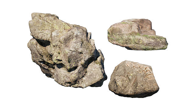 istock rock in the form of a tree isolated on white , clipping path 2215696781