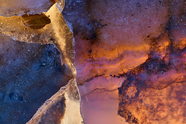 istock Agate macro detail. close-up of a textured semi-precious gemstone background. backlight transparency 2215705412