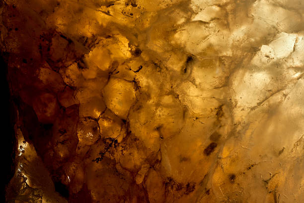 Raw yellow Fluorite (fluorspar) rock isolated