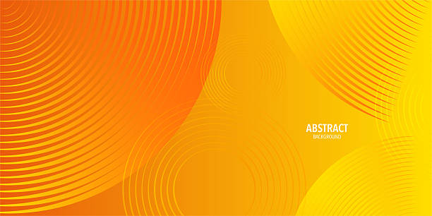Abstract orange and yellow background featuring overlapping spiral circles and curved lines in a radiant gradient. Ideal for modern design, presentation, or branding use.
