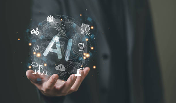 istock Business person think before make decision to lay off employee and using AI technology to replace workforce for more productivity and cost saving. AI Digital transformation that impact to human 2215724519