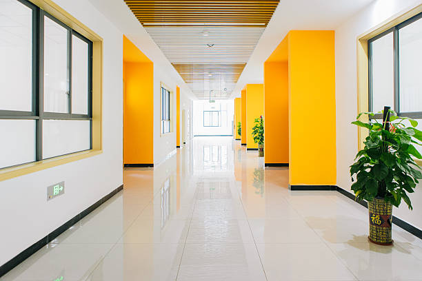 Terrazzo floor for interior with beautiful colors, shiny and clean.