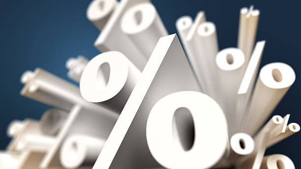 3D Percent Symbol Financial Interest Discount