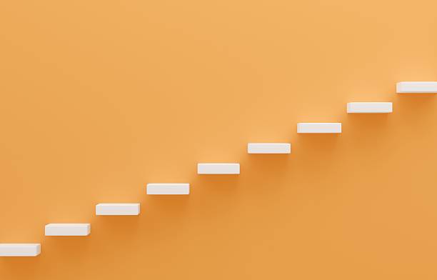 istock Simple 3D illustration of stairs. 2215729346
