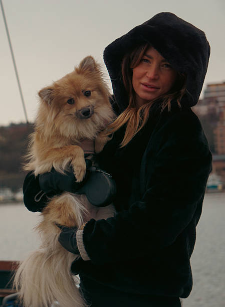 A young woman with her dog