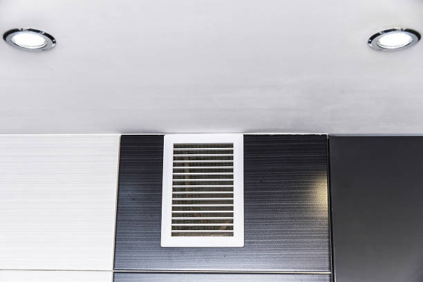 Dirty and dusty air conditioner indoors