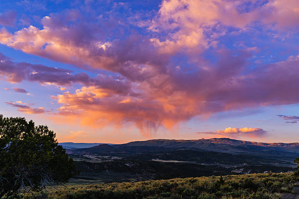 istock Wispy Storm Clouds Over Castle Peak at Sunset 2215756729