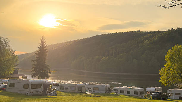 istock View of the sunset from the camp town 2215757823