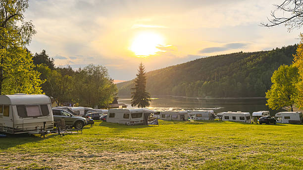 istock View of the sunset from the camp town 2215758530